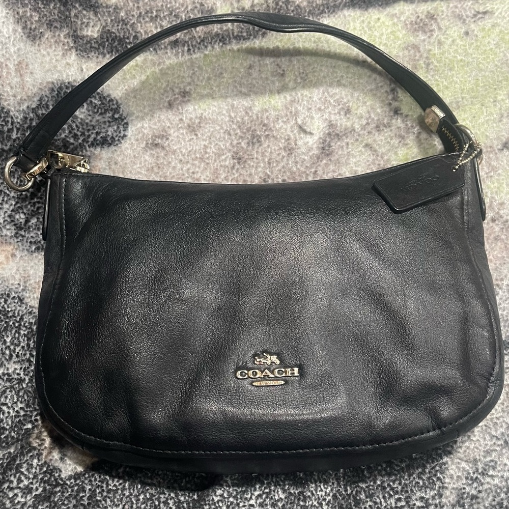 Coach Chelsea Black Pebbled Leather Hobo Bag